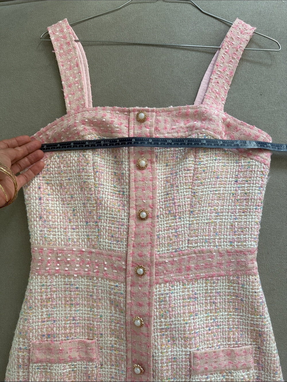 Amanda Uprichard Pink Tweed Mini Dress - Picture 7 of 9